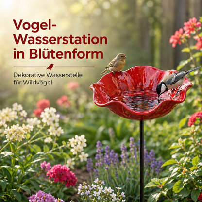 Vogelblüten - Handgefertigte Vogeltränke in Blütenform | 4er-Set
