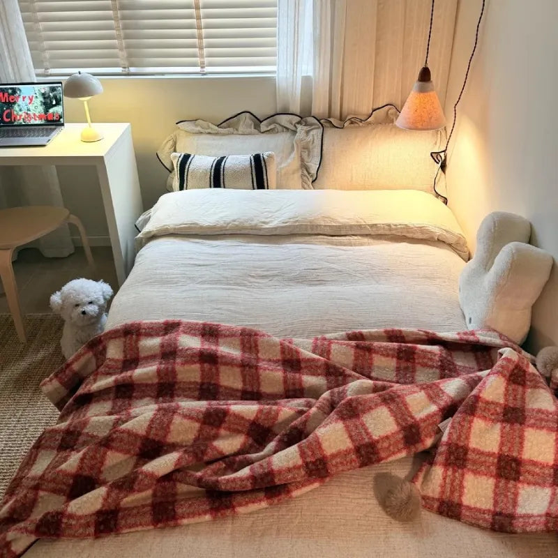 Englische Retro-Decke – gemütliche Wärme für Sofa und Zuhause