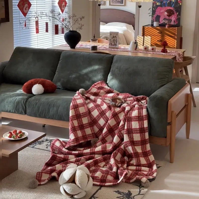 Englische Retro-Decke – gemütliche Wärme für Sofa und Zuhause