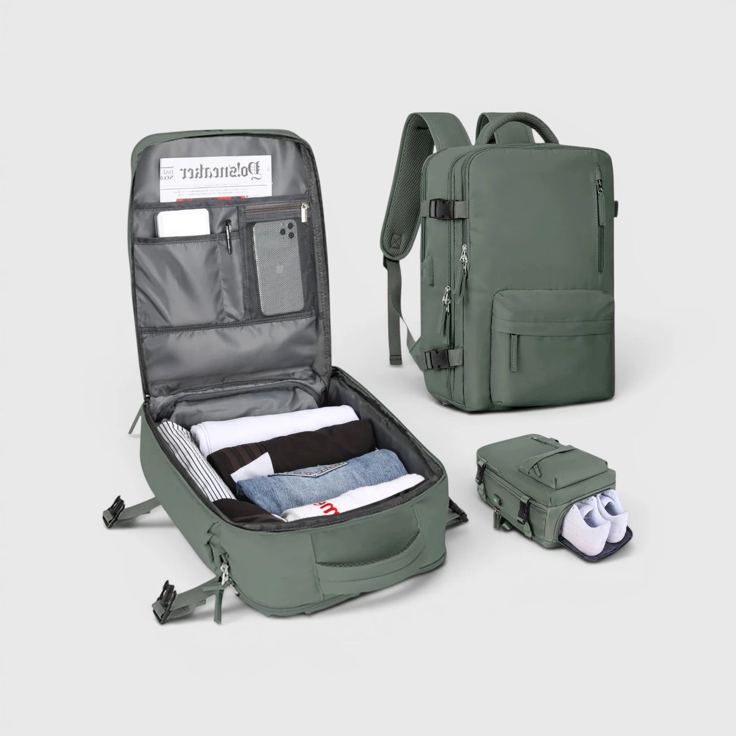 Reiserucksack mit Schuhfach und USB-Anschluss - Travelliva