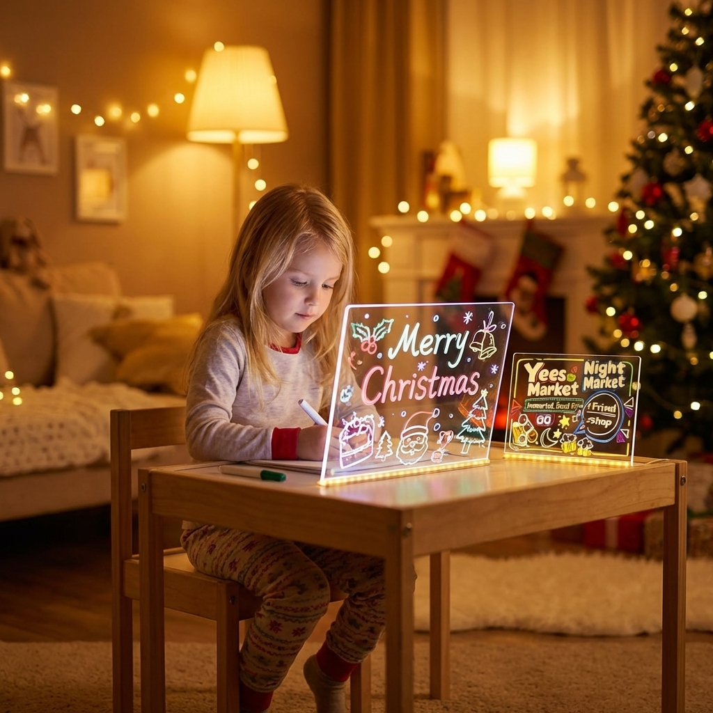 LED Leuchttafel Beschreibbar USB – Neon Board Werbedisplay Gastronomie Büro Kinder