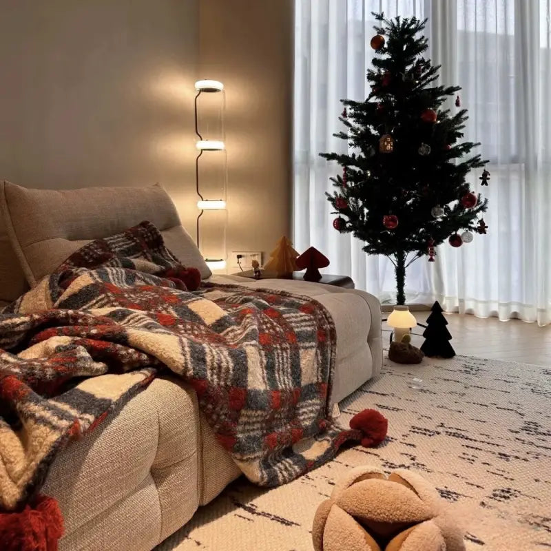 Englische Retro-Decke – gemütliche Wärme für Sofa und Zuhause