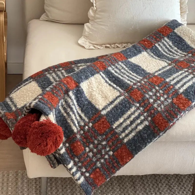 Englische Retro-Decke – gemütliche Wärme für Sofa und Zuhause