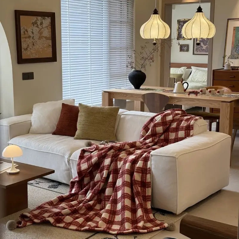 Englische Retro-Decke – gemütliche Wärme für Sofa und Zuhause
