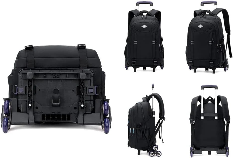 Multifunktionaler Schulrucksack mit Rollen für Jungen – Umwandelbare Trolley-Tasche
