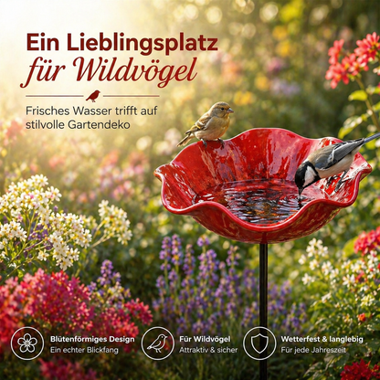 Vogelblüten - Handgefertigte Vogeltränke in Blütenform | 4er-Set