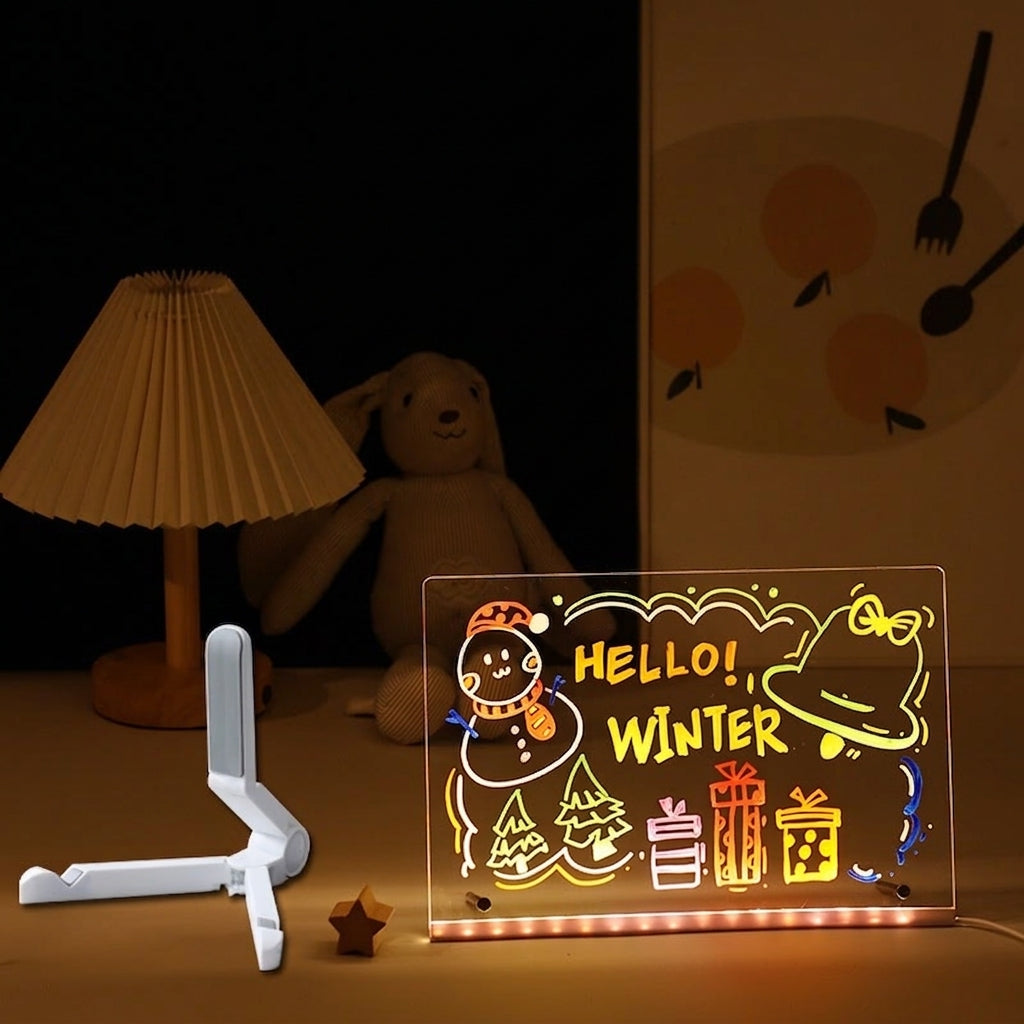LED Leuchttafel Beschreibbar USB – Neon Board Werbedisplay Gastronomie Büro Kinder
