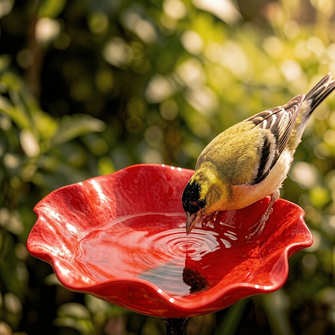 Vogelblüten - Handgefertigte Vogeltränke in Blütenform | 4er-Set