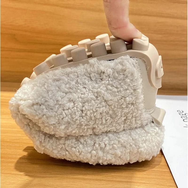 Warme Winter-Hausschuhe für Damen im Plüsch-Loafer-Design