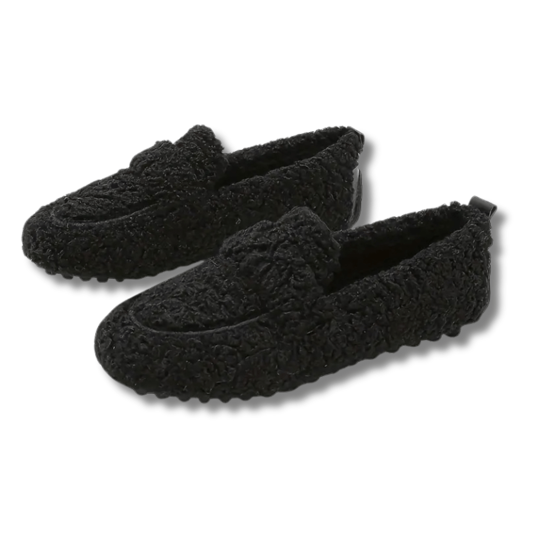 Warme Winter-Hausschuhe für Damen im Plüsch-Loafer-Design