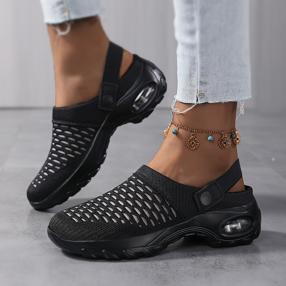 Orthopädische Clogs Damen Mesh | Luftpolster-Dämpfung | Rutschfeste Slipper | Luniva
