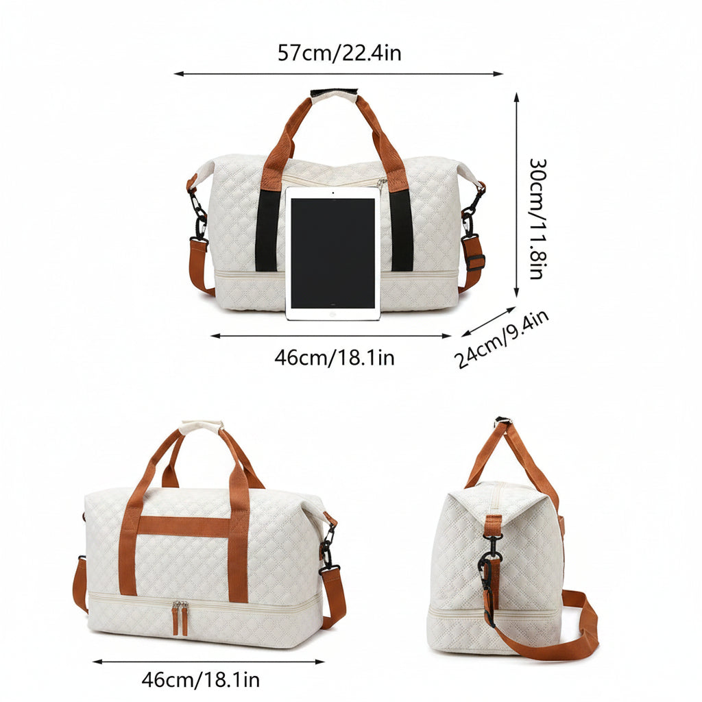 Travessia Reisetasche mit Schuhfach und Rautenmuster