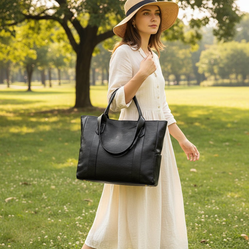 Vintaris – Elegante Schultertasche aus Leder mit Retro-Touch und glatter Oberfläche