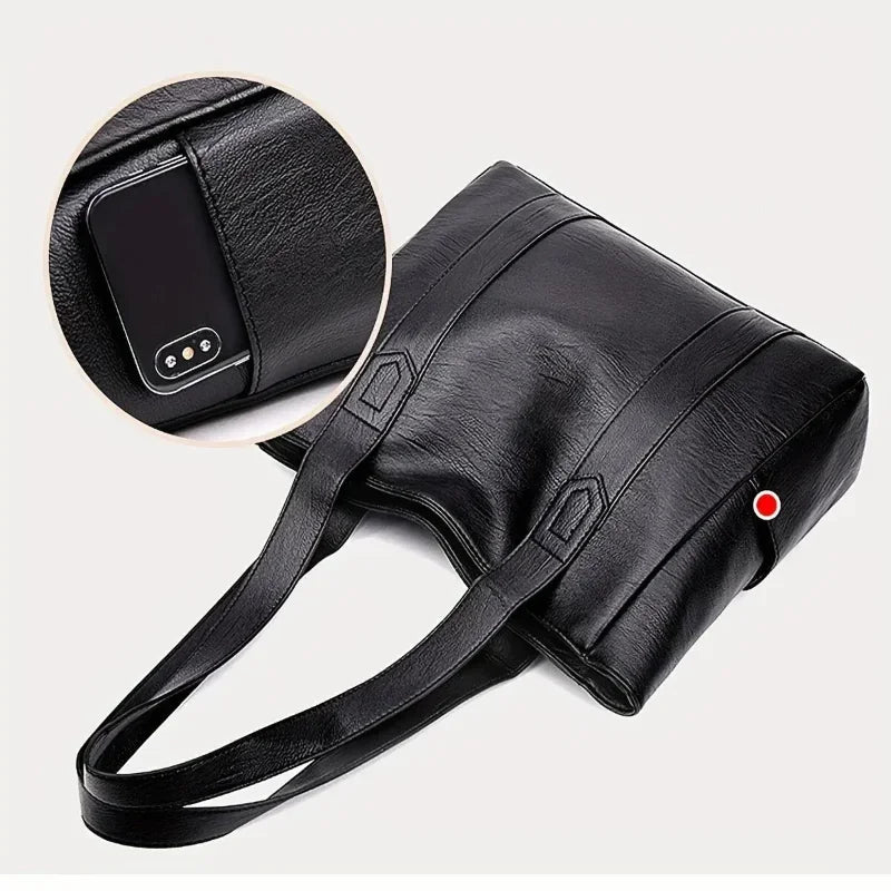 Vintaris – Elegante Schultertasche aus Leder mit Retro-Touch und glatter Oberfläche