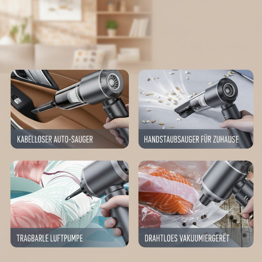 AirVac Pro – 4 in 1 Power-Handstaubsauger - das Original