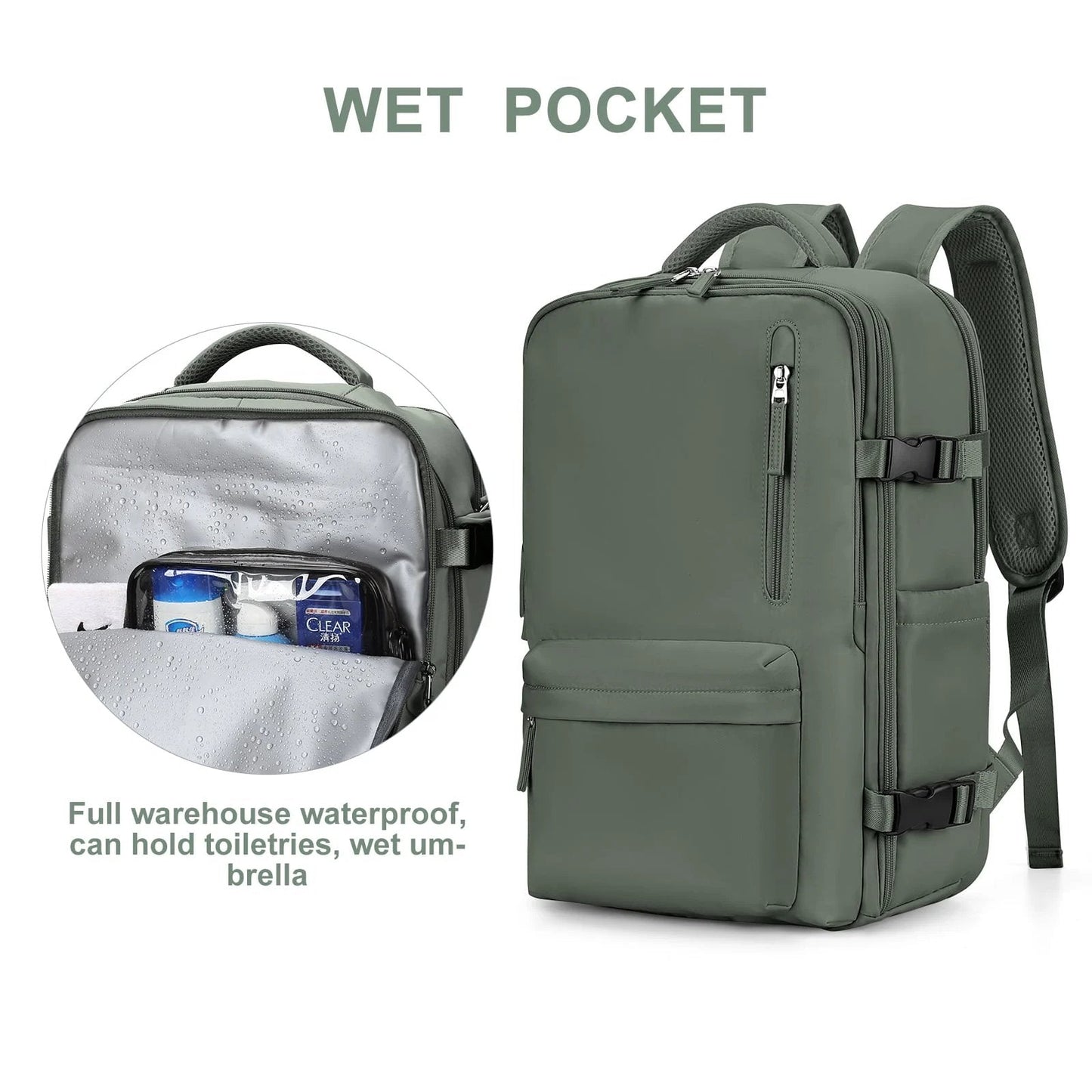 Reiserucksack mit Schuhfach und USB-Anschluss - Travelliva