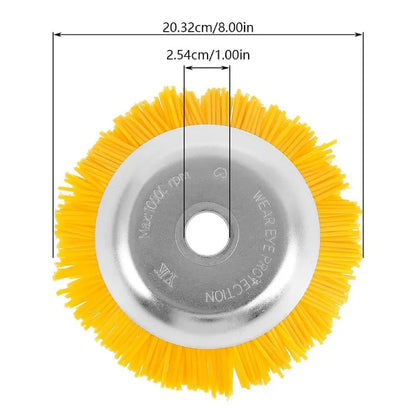 Nylonfaden-Mähkopf 20,32 cm (8 Zoll) für Rasenmäher – 4-in-1: Unkrautentfernung, Moosbeseitigung, Fliesen- & Rostreinigung