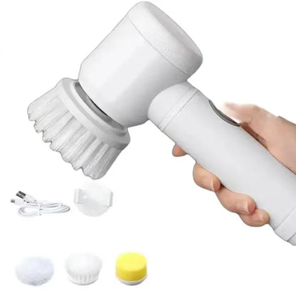 Kabellose Hand-Reinigungsbürste mit 6 Aufsätzen – Komplett wasserdicht, kraftvoll, für Küche & Bad