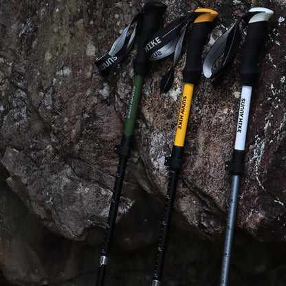 Faltbarer Aluminium-Wanderstock – 270g ultra leicht, höhenverstellbar, mit Schneeteller