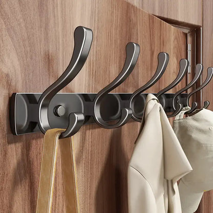 Türhakenleiste ohne Bohren (70 cm, 7 Haken) – Aluminium, für Flur, Küche & Bad
