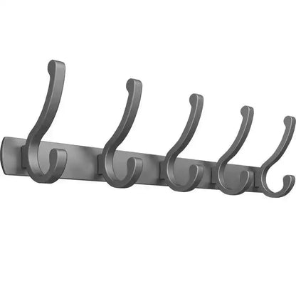 Türhakenleiste ohne Bohren (70 cm, 7 Haken) – Aluminium, für Flur, Küche & Bad