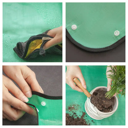 Gartenmatte für Erdewechsel – 75x100 cm, wasserdicht, schmutzabweisend, wiederverwendbar