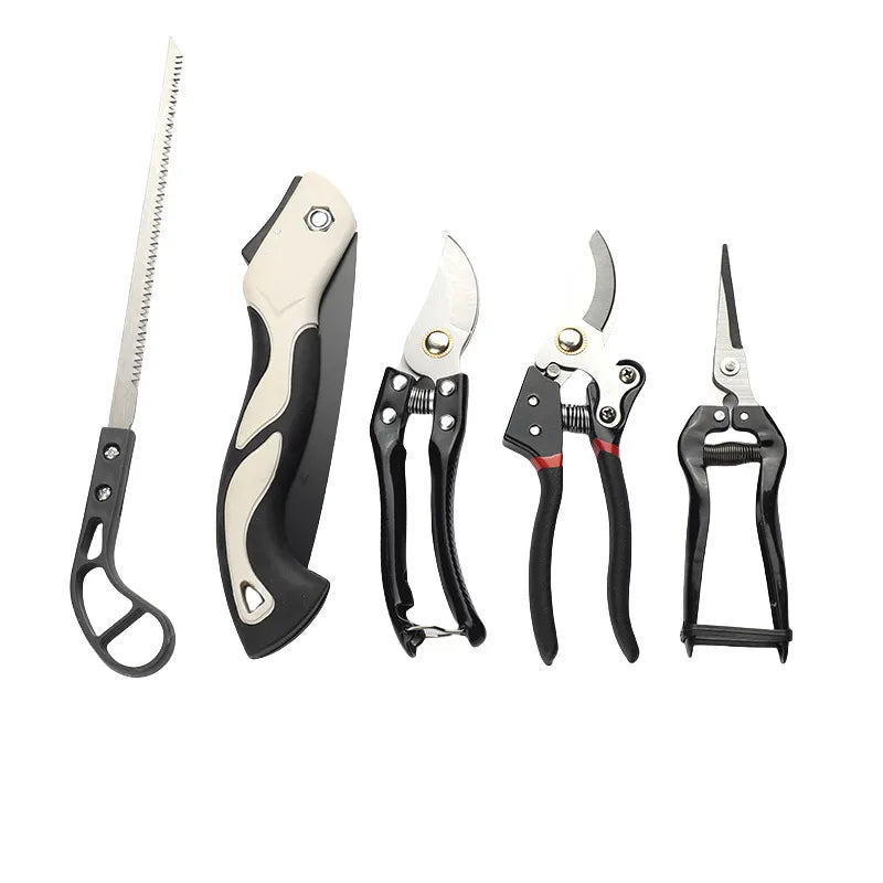 5-teiliges Gartengeräte-Set – Legierungsstahl, scharfe Klingen, ergonomisch, für alle Gartenarbeiten
