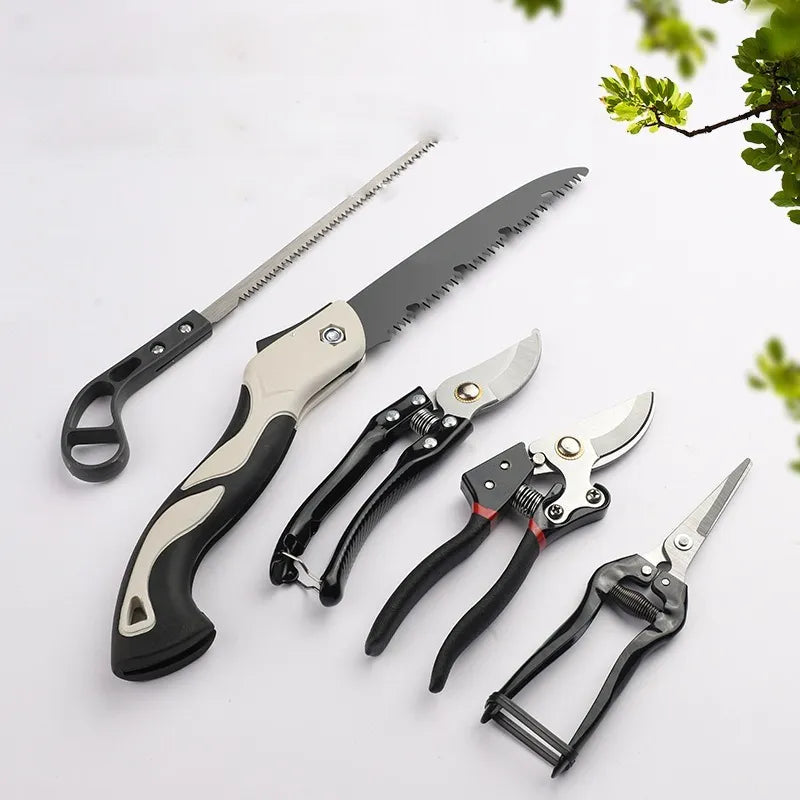5-teiliges Gartengeräte-Set – Legierungsstahl, scharfe Klingen, ergonomisch, für alle Gartenarbeiten