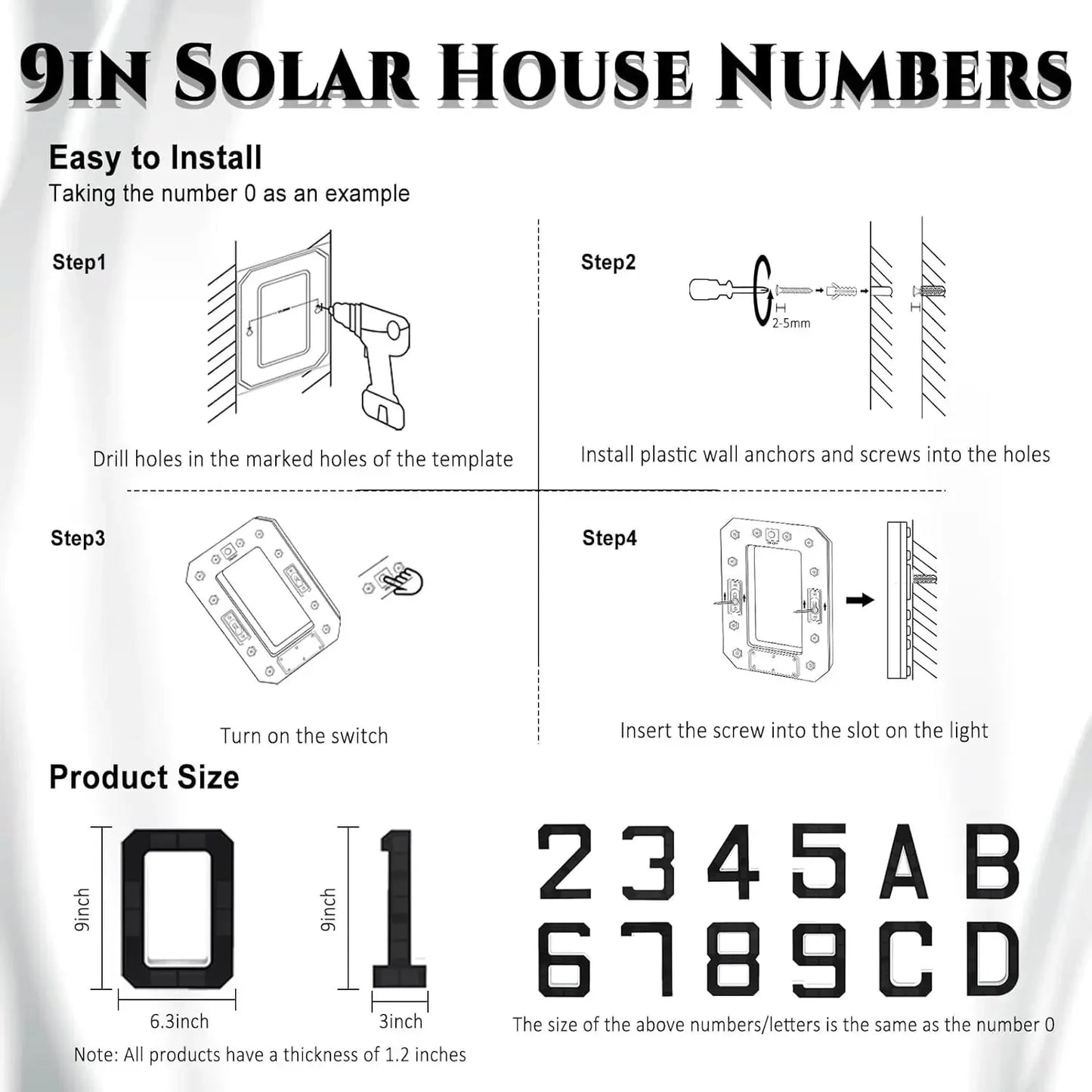 LumiDigit™ – Solar-LED Hausnummern