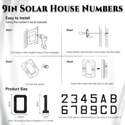 LumiDigit™ – Solar-LED Hausnummern