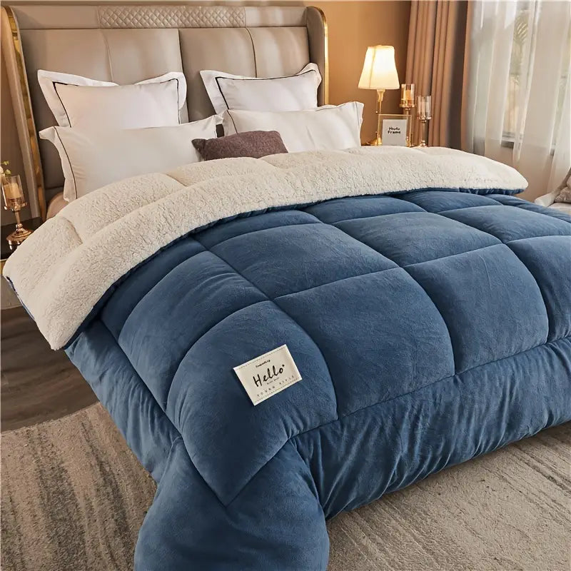 Nordura Bettdecke Winter | 3-lagig & Gesteppt | Kariertes Design | Warm & Pflegeleicht – image 1