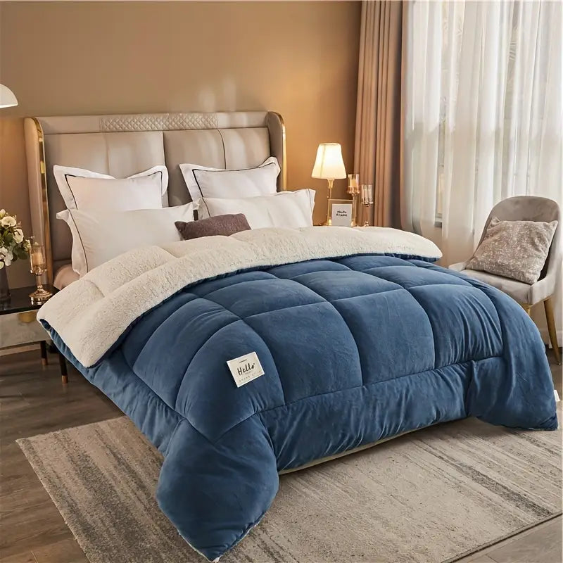 Nordura Bettdecke Winter | 3-lagig & Gesteppt | Kariertes Design | Warm & Pflegeleicht – image 2