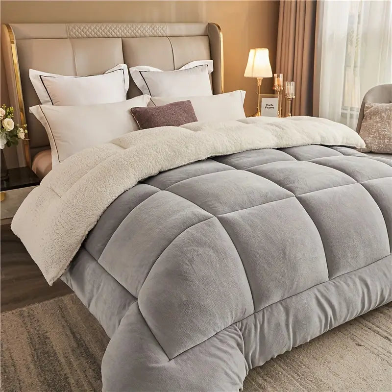 Nordura Bettdecke Winter | 3-lagig & Gesteppt | Kariertes Design | Warm & Pflegeleicht – image 9