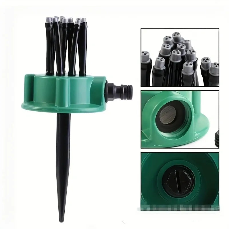 Garten-Bewässerungssprinkler – 360° Automatik, 12 Düsen, wassersparend, für Balkon & Garten