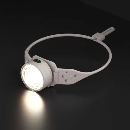 Leichte & langlebige Mehrzweck-Stirnlampe – Hautfreundliches Silikon, wiederaufladbar, wasserfest für Nachtlauf & Outdoor